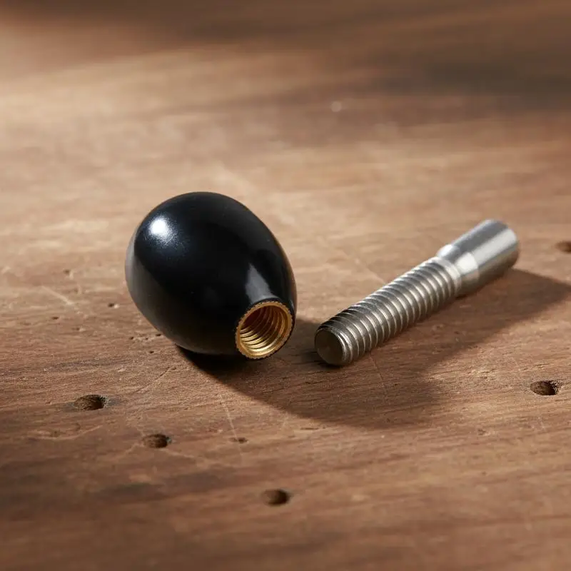2Pcs Industrial Machine Handle Sleeves M8 M10 Oval Egg Shape Thread Brass Core Reliable Fittings for Equipment Upgrade