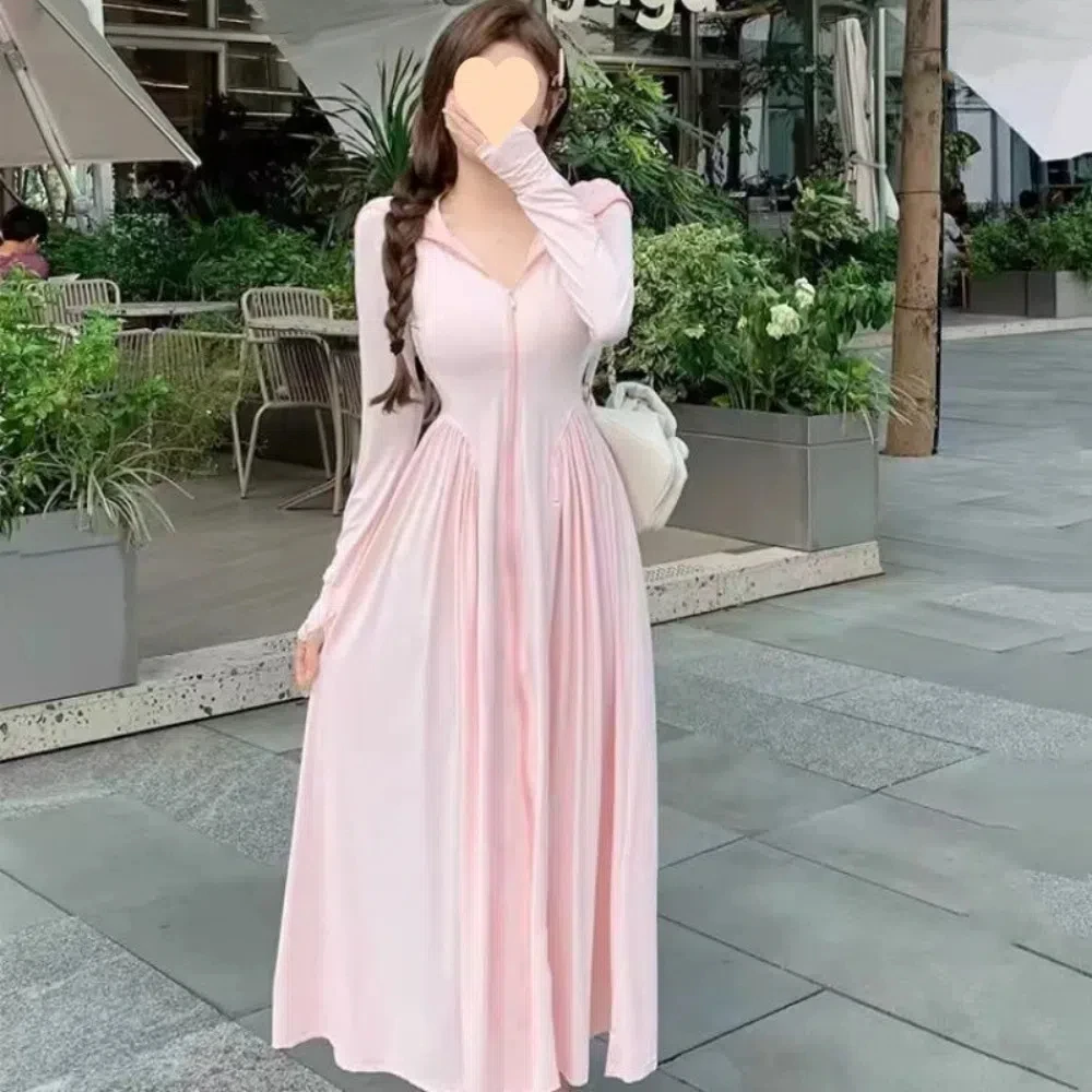 Ice Silk Sunscreen Long Hoodie Sun Protection Capes Summer Accessories Anti UV Full Body Skirt Long Skirt Jacket Large Brim Hat