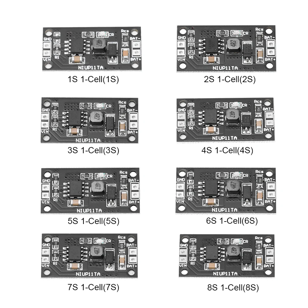 Modulo di ricarica 2 pezzi 1-8 celle Nichel-Cadmio Nichel–Metallo Idruro Batteria Componenti elettronici Apparecchiature elettriche