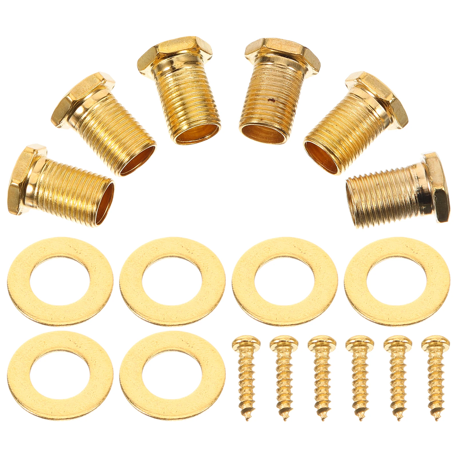 

6 Sets Guitar Tuner Accessories Tuning Peg Buttons Knobs Acoustic Keys Nut Machine Heads Screw Nuts Alloy Screws with Washers