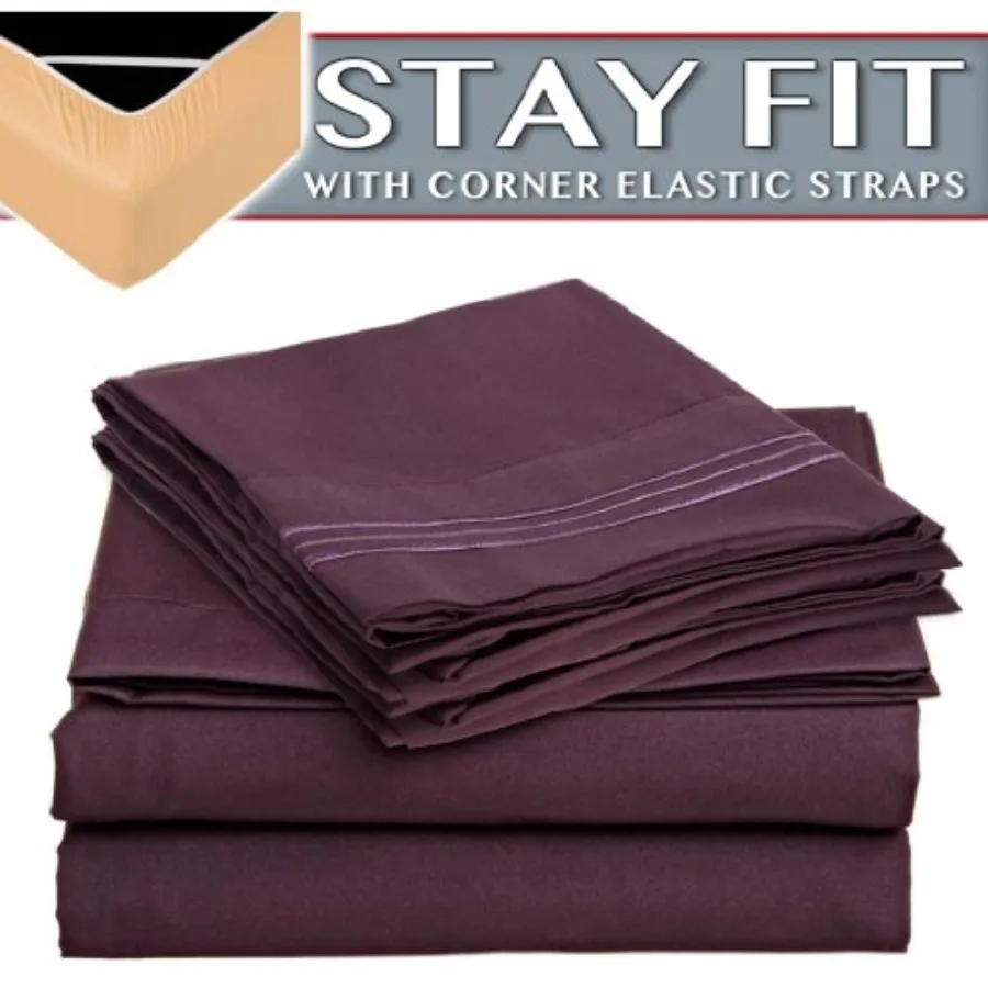 

2000 Series Bed Sheet Sets - Stay fit on mattress with elastic straps at corners