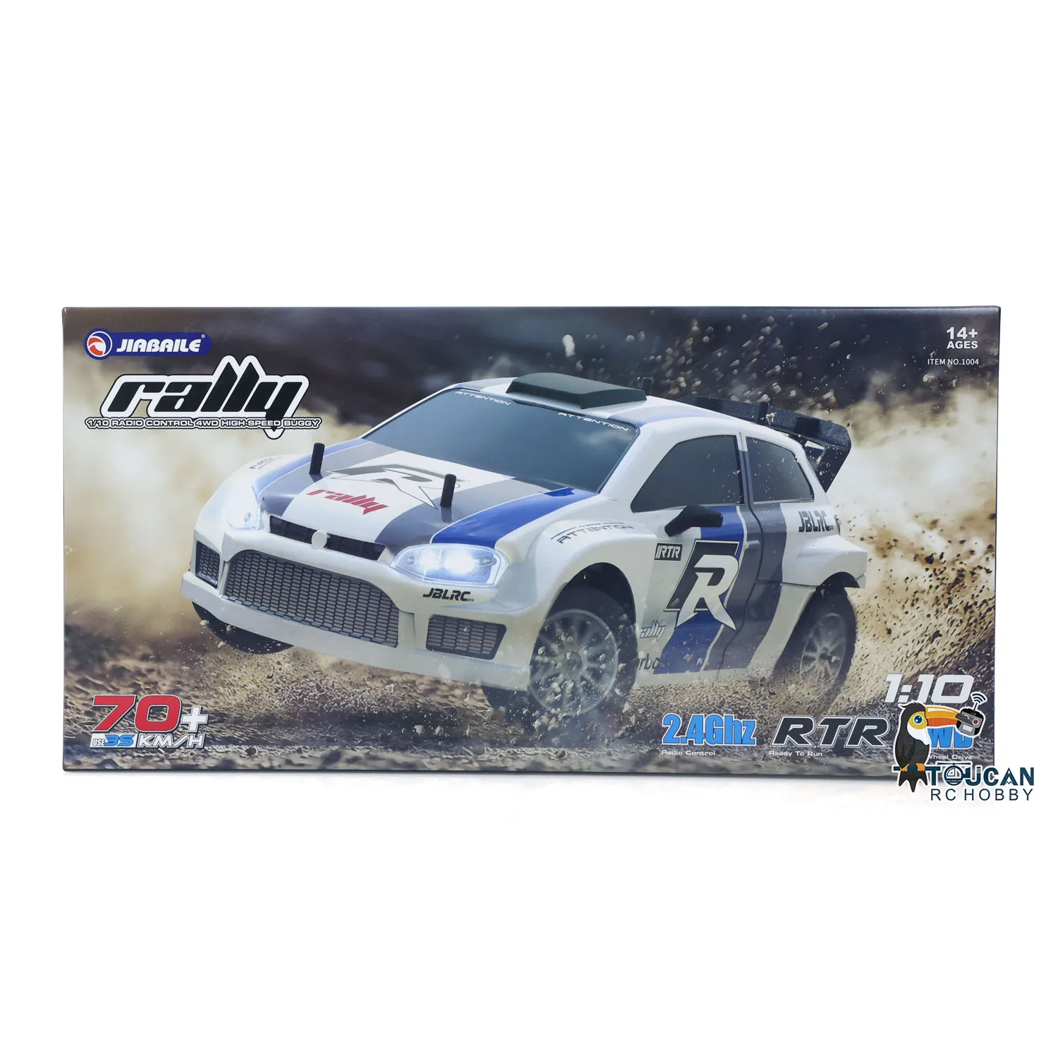 70KM/H 1004 1/10 4*4 سيارة رالي تعمل بالتحكم عن بعد RC بدون فرش سيارة سباق كهربائية Hobbywing 60A ESC 3 تروس معدنية تفاضلية