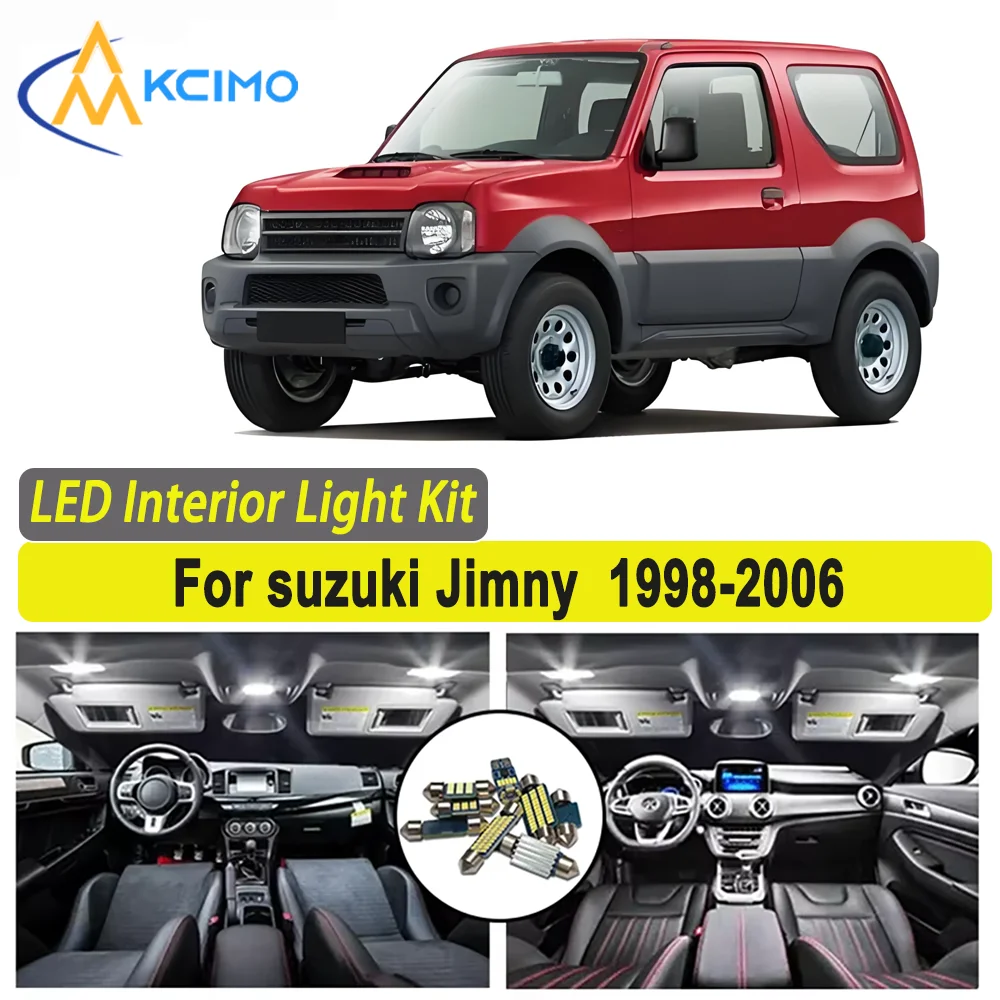 

Kcimo For suzuki Jimny (1998-2006) Premium Bright LED Interior Dome Map Trunk Light Kit Car Led Lamps Canbus Car LED Lights