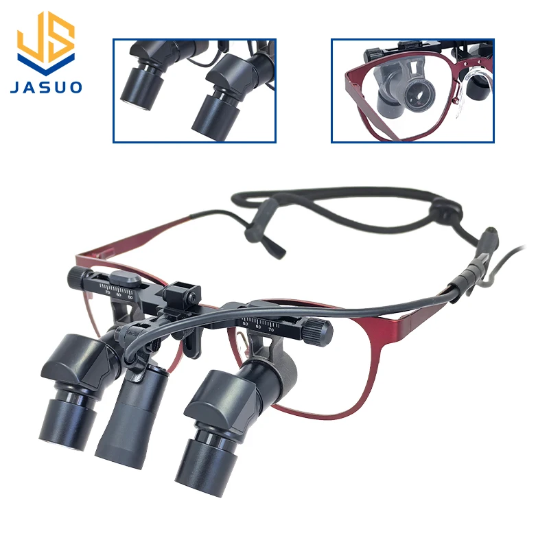 Dental Loupes 2.5/3.5X Magnifier Lab Medical Magnification Binocular Magnifier Headlight Headlamp Surgical Operation Head Light