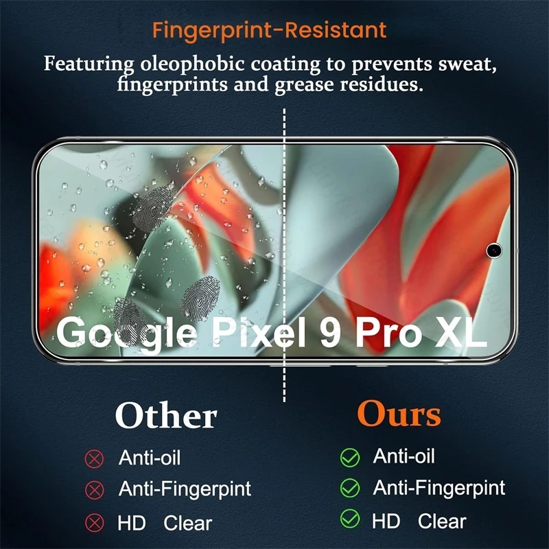 8 In 1 3D Tempered Glass for Google Pixel9 Pixel 9 Pro XL ProXL 5G HD Camera Lens Screen Protector on Pixel9pro Protective Glass