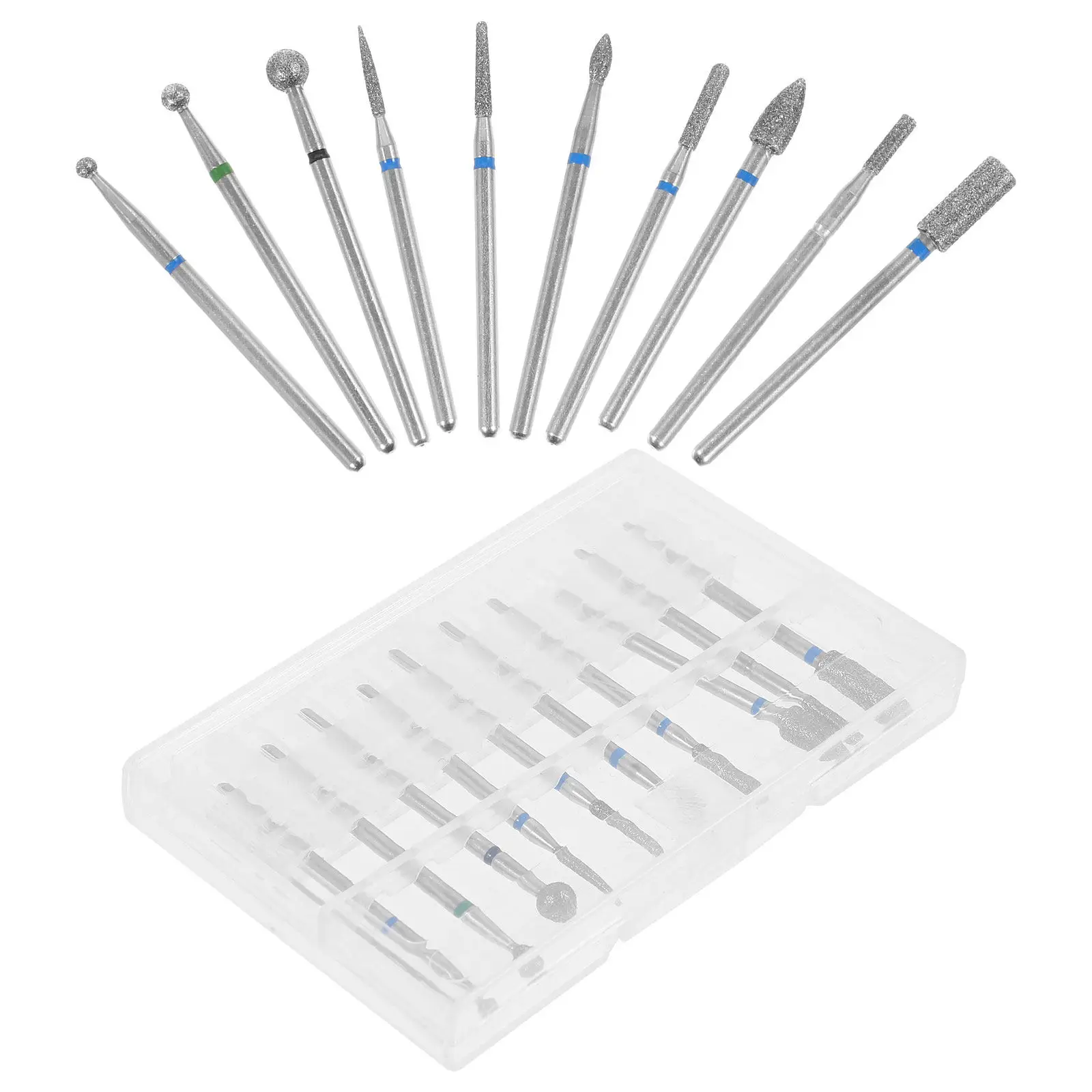 

10Pcs Nail Drill Bits Set Professional Cuticle Cleaner Bits for Manicure Pedicure Remove Gel Polish Acrylic Nails Electric