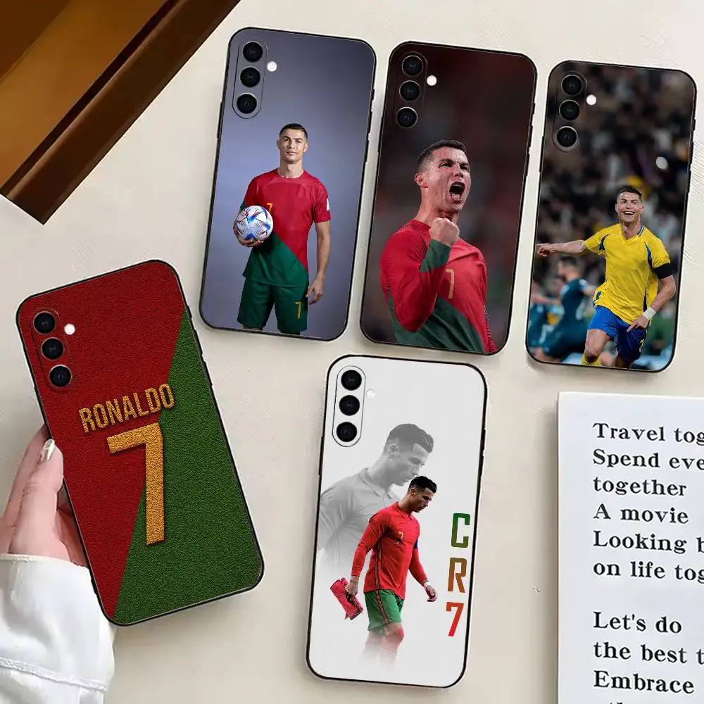 

C-CR7 C-Cristiano R-Ronaldo Phone Case For Samsung Galaxy A73,A72,A71,A70,A53,A52,A51,Soft Silicone Black Cover