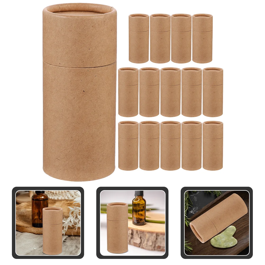 15 Pcs Essential Oil Bottle Paper Tube Box Safe Packaging Gift Container Moderate Size Tea Can Face Mounting Replacement