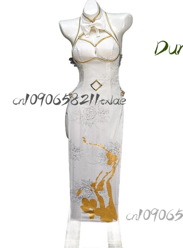 مجموعة كاملة من أزياء Zero Rem التنكرية - فستان تشيباو الأنيق مع شعر مستعار لزي الرسوم المتحركة الصيفي للتخرج في الهالوين