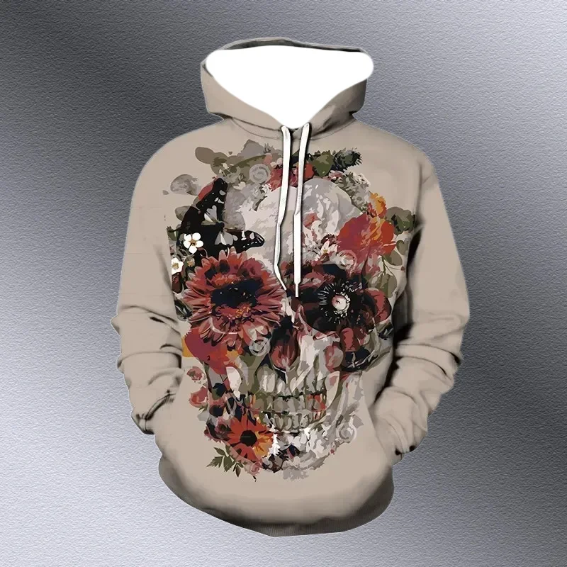 

25 Popular Hip Hop Skeleton Hoodie 3D Printed Skeleton Street Dress Hoodie Long Sleeve Men's Casual Fashion High End Sportswear