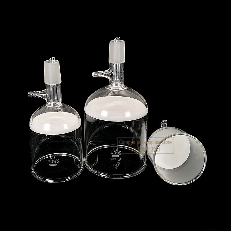 1Piece 30ml To 1000ml Glass Sand Core G3 Filter Funnel with 19#/24# Standard Joint Laboratory Filter Parts