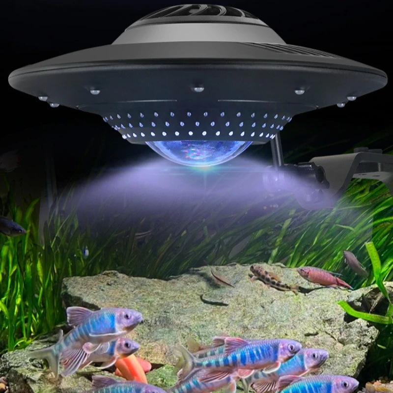 Full Spectrum Fish Tank Light Goldfish Tank Algae Lamp High Transmittance Waterproof Aquarium Light Aquatic Plant Fishbowl Lamp
