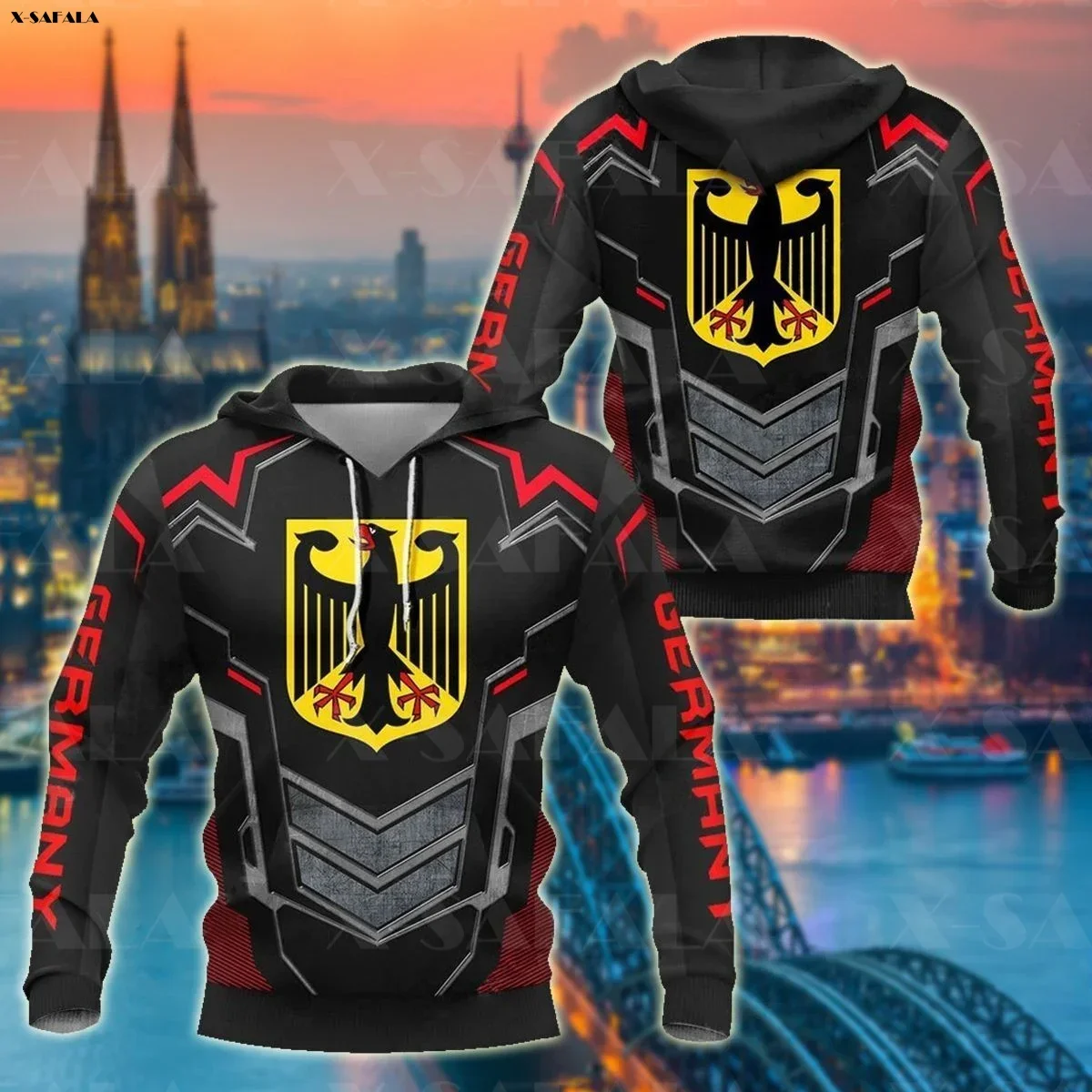 

Germany Armor Flag Eagle Tattoo 3D Print Zipper Hoodie Man Female Pullover Sweatshirt Hooded Jersey Tracksuits