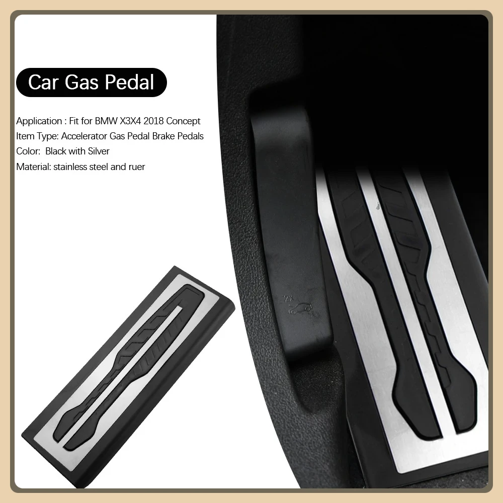 Cubierta de Pedal de Freno de Acero Inoxidable para Automóvil BMW X3 X4 2018 2019 2020 2021 LHD, Accesorio de Modificación de Automóvil