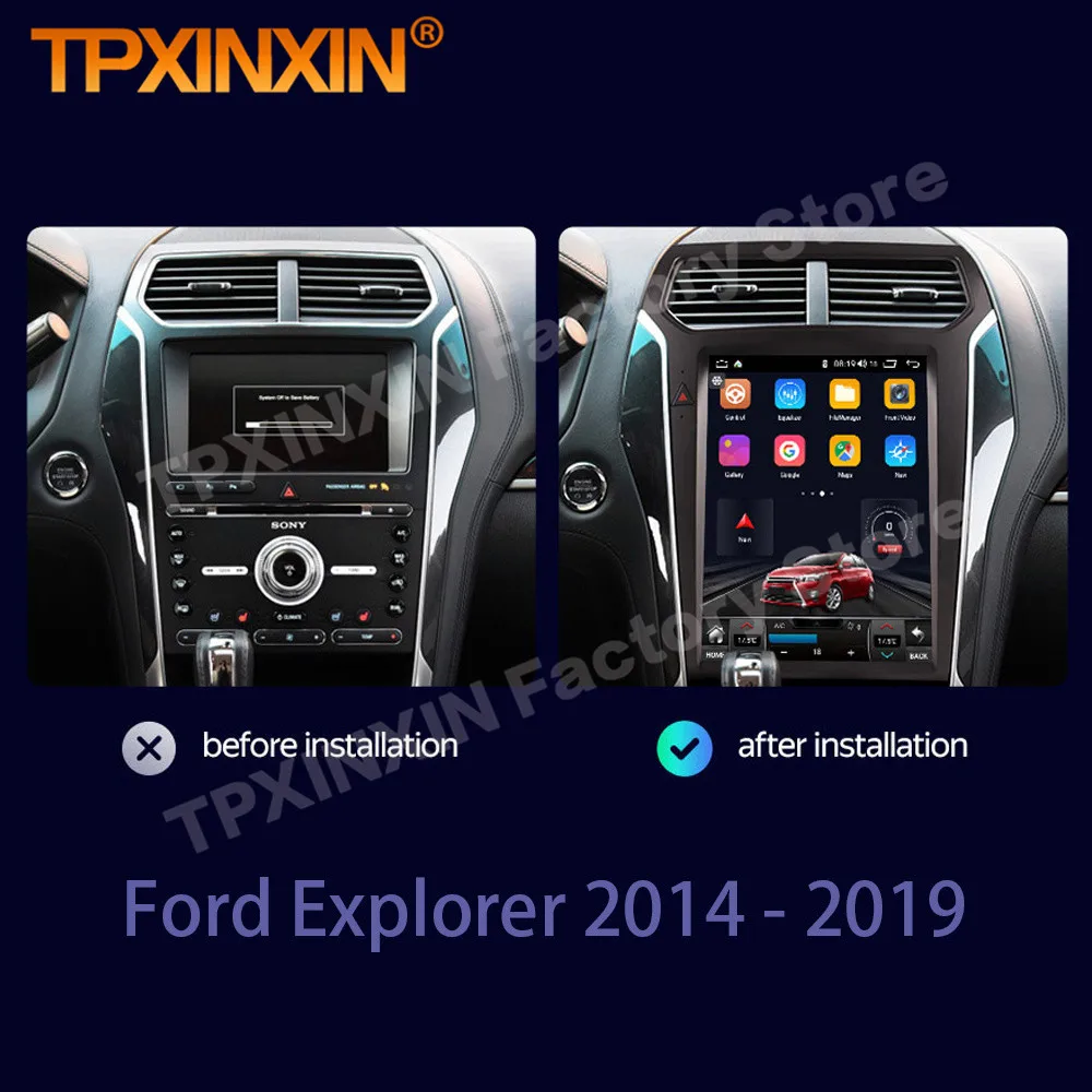 

8 + 256 ГБ Android 12 Carplay Radio Coche с Bluetooth для Ford Explorer 2014 2015 2016 2017 2018 2019 автомобильный мультимедийный GPS