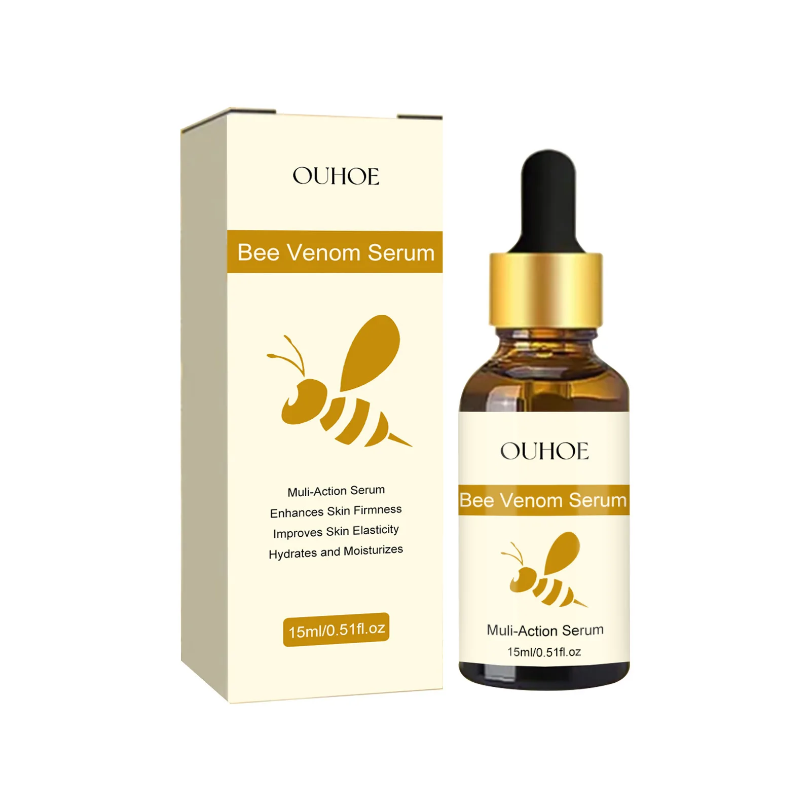 OUHOE Bee Venom Serum, Improve Skin Dry Firming Skin Fine Line Rejuvenation Bee Venom Facial Serum