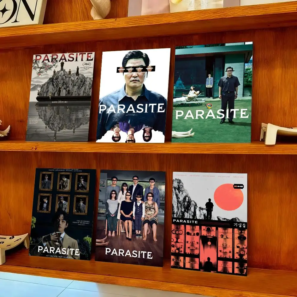 Korean Movies P-Parasite Poster HD Self-adhesive Waterproof Paper Sticker Suitable For Living Rooms Bedrooms Home Decor