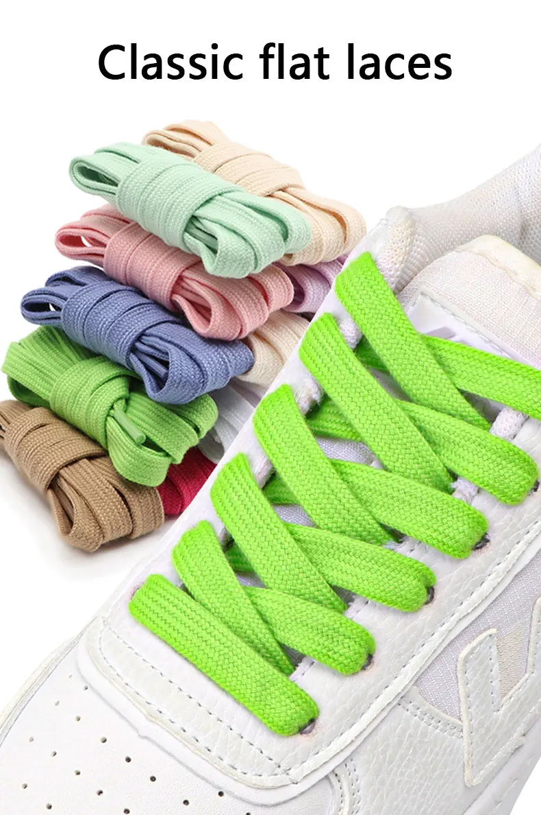Flache Schnürsenkel für Sneaker, klassische Canvas-Sportschnürsenkel, lässige Unisex-Schnürsenkel, solide doppelte Baumwoll-Schnürsenkel – Detail 2