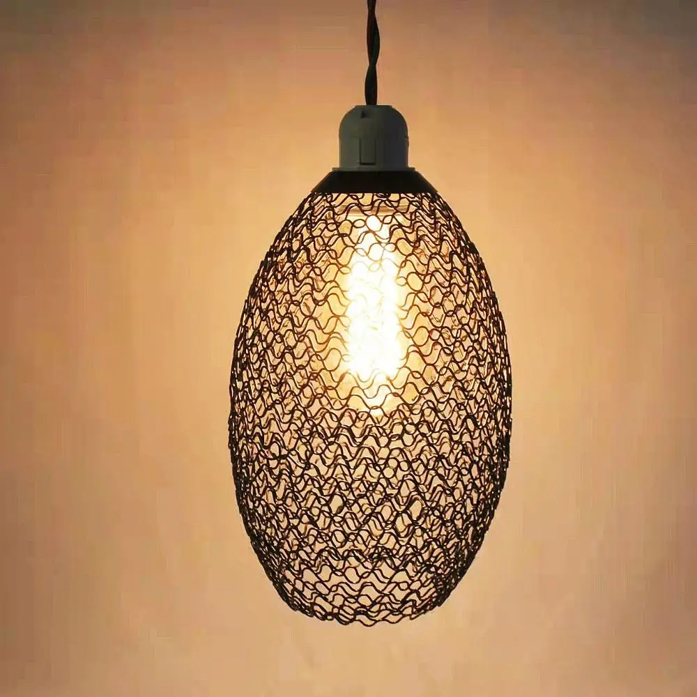 

Light Fixture Iron Pendant Lamp Shade Exquisite Classic Chandelier Lampshade Vintage Black Geometric Shade Light Cover Bedroom