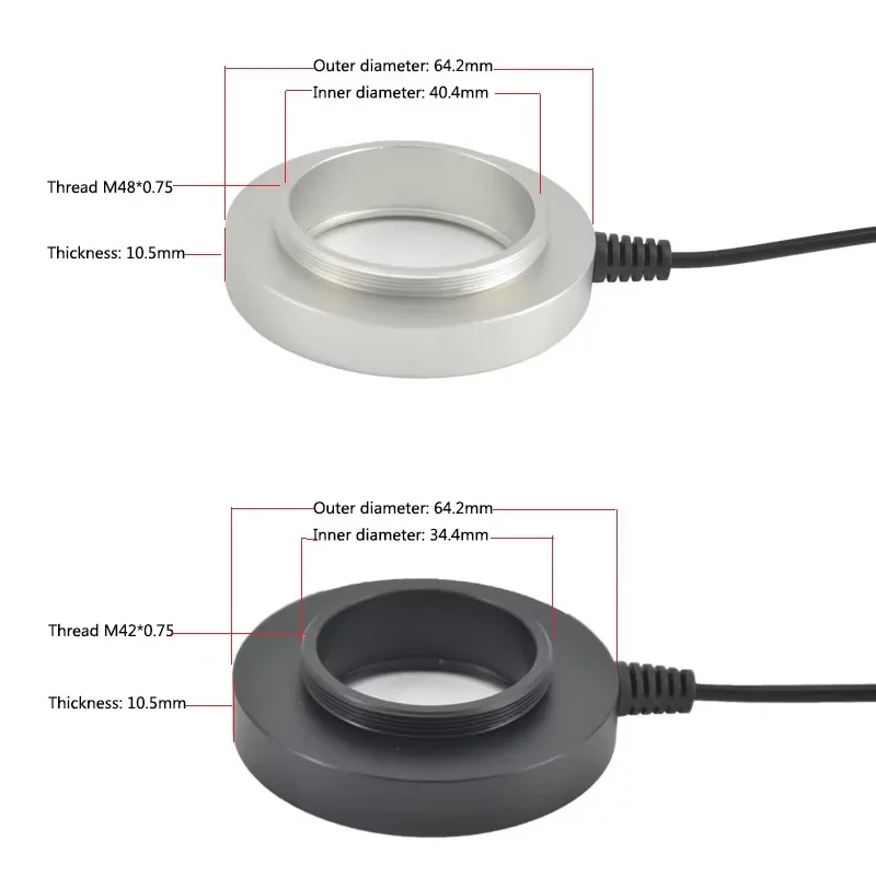 Lampada illuminatrice ad anello regolabile ultrasottile da 26 LED per microscopio con ZOOM STEREO Spina USB OK42B/OK48M