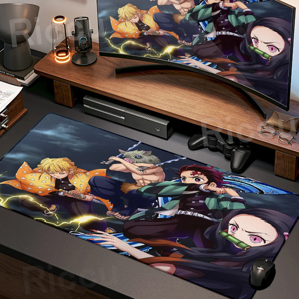 

Anime Demon Slayer Mouse Pad Gaming Laptops Keyboard Mat Deskmat Pc Accessories Desk Protector Mousepad Gamer Mats