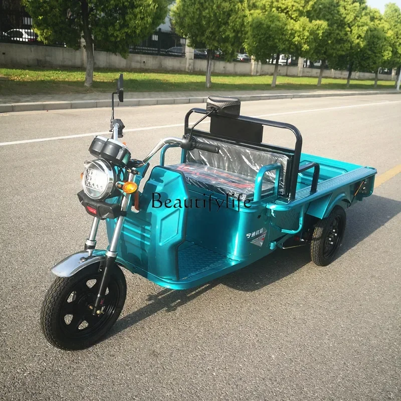 

S Electric Tricycle Freight Load Trolley Battery Car Large Agricultural Stall Express Truck