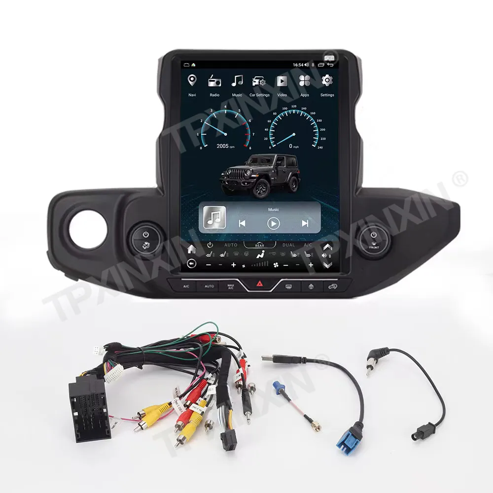 

Qualcomm 8-core Car Radio Stereo Receiver For Jeep Wrangler 2018~2021 Android 13 Multimedia Screen GPS Navigation 4G Head Unit