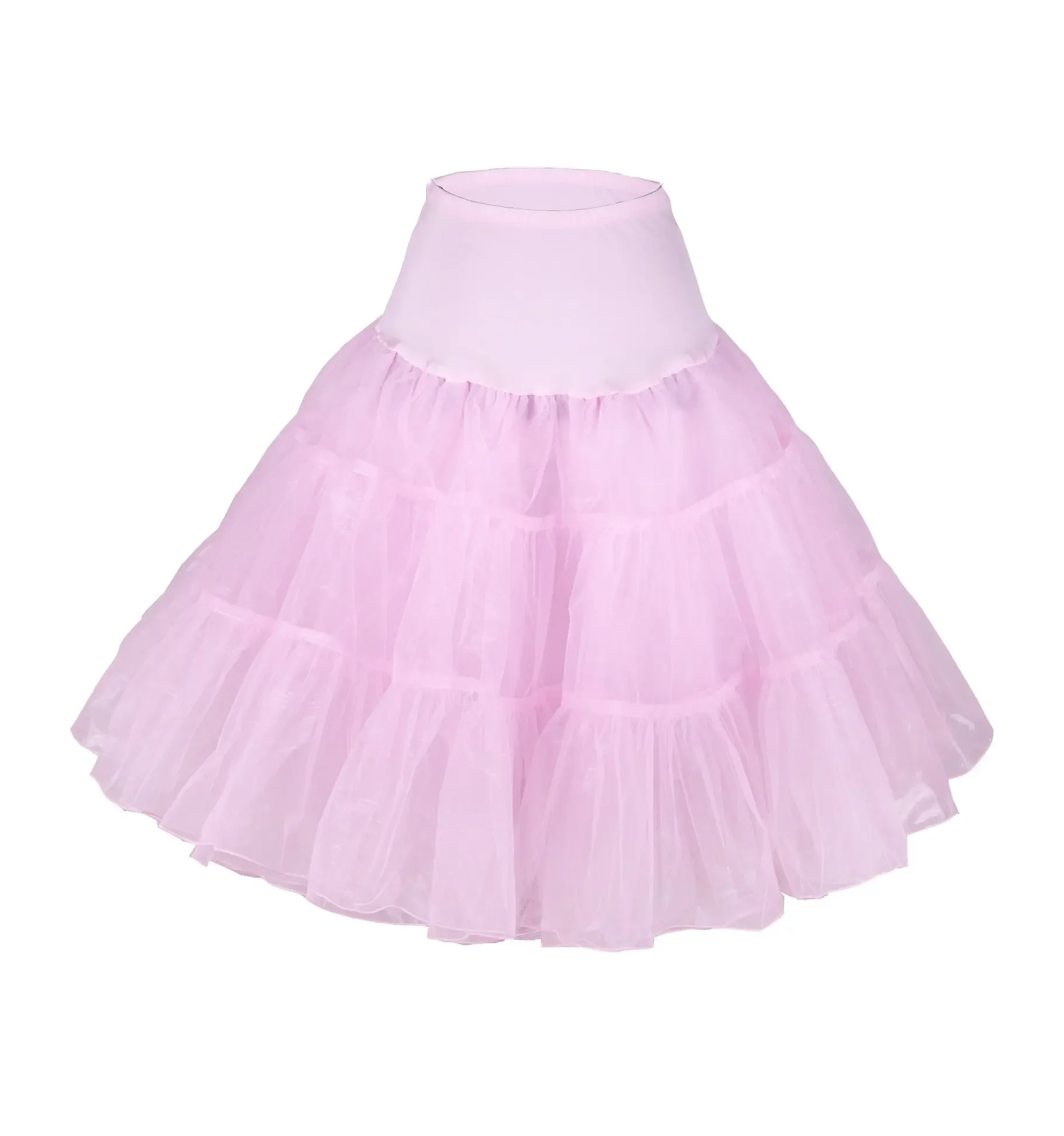 

50s Vintage Rockabilly Petticoat Skirt, 25" Length Retro Tutu Underskirt 2024 Pink