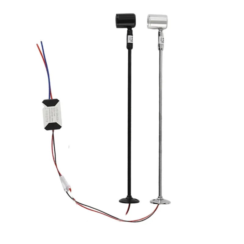 

1W LED Spotlights Mini Led Ceiling Down Lights AC220v DC12V Surface Mounted Light Bulbs for Cabinet Counter Showcase Spot11-56cm