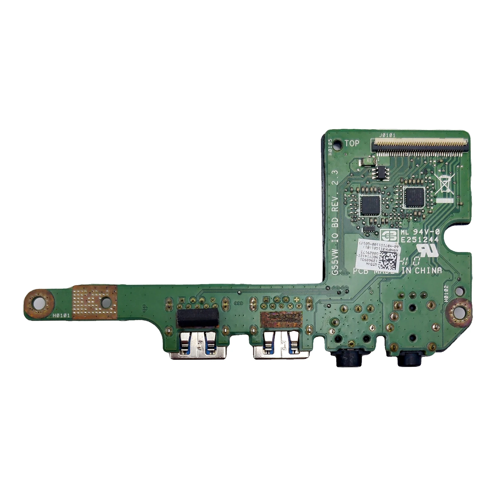 สําหรับ ASUS G55VW DUAL USB AUDIO BOARD 69N0MKB11D01 60-NB7IO1100-D01 ทดสอบดี Fast Ship