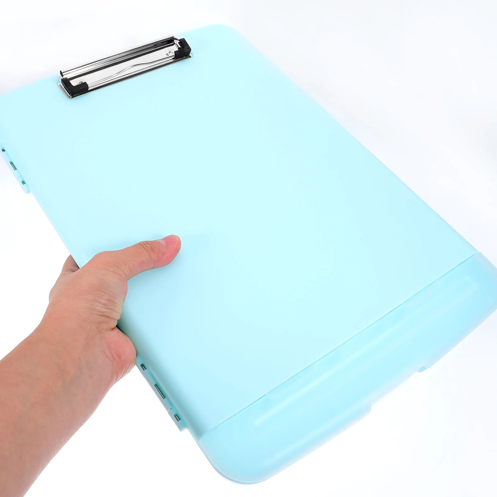 Prancheta impermeável com armazenamento, Multi-Function Prancheta, Writing Board, File Storage Clip, Abastecimento Escolar