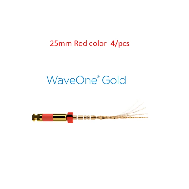 4pcs/1pk Dental Wave taper One Gold Rotary Files Endo Root Canal Treatment Dentistry Instrument Dental Reciprocating Endo Files