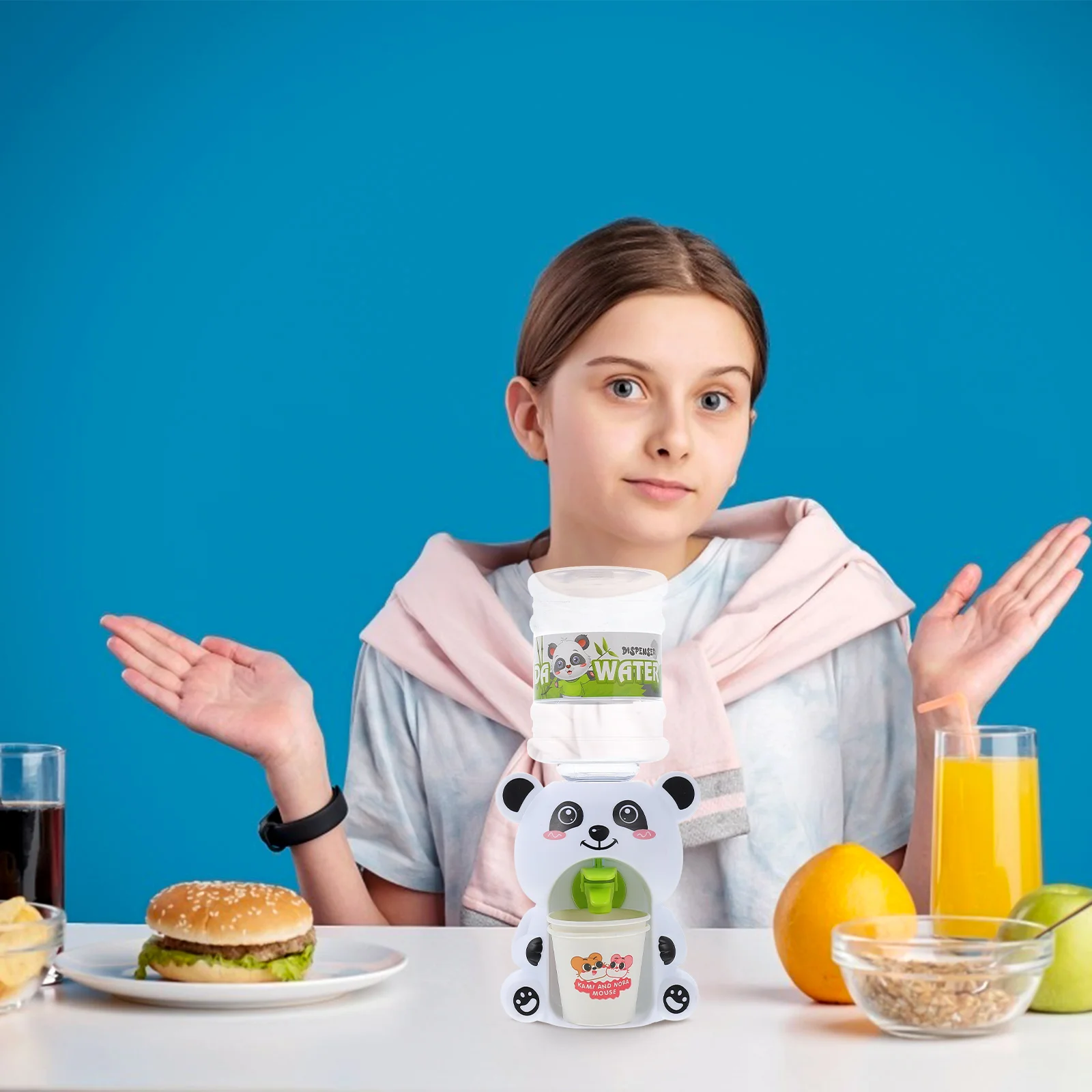 Dispensador de agua de escritorio, juguete para niños, juguetes para niños, máquina de beber de plástico en miniatura para niños