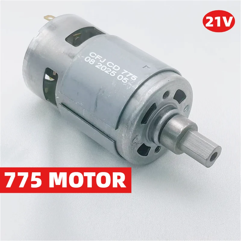 21V 775 Electric Blower Motor with Shaft for Hair Dryer, 755 DC Motor - High Speed Power Tool Spare Parts