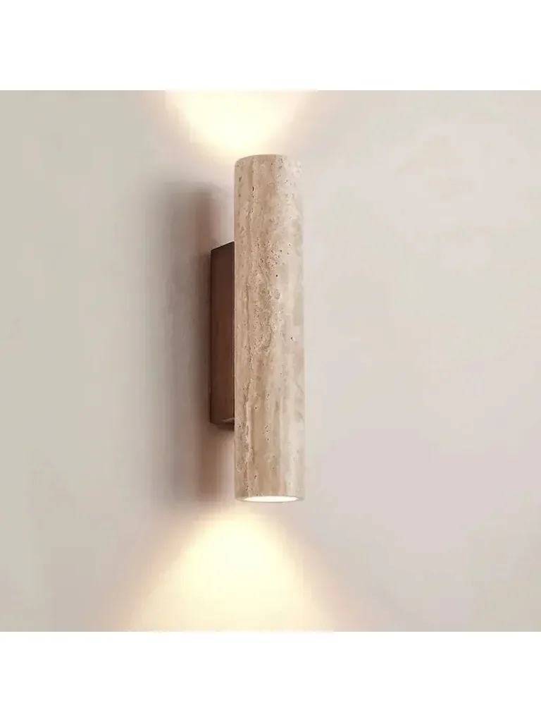 Nordic Hohe Qualität Led Wand Lampe Travertin Naturstein Wandleuchte Licht mit E27 Glühbirne für Schlafzimmer Wohnzimmer Flur Wand Licht