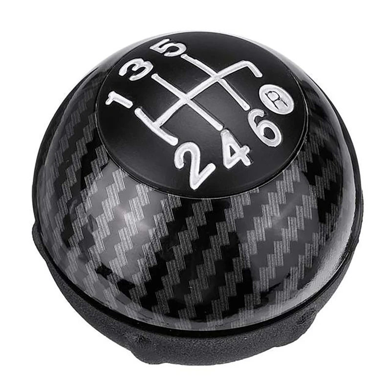 6 Speed Carbon Handle Gear Shift Knob Stick for Fiat 500 2012-2018 Menual Transmission Lever Handle Gear Shift Knob