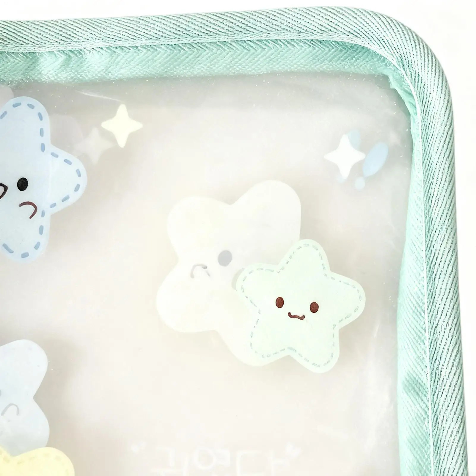 

Binder For Cards A5 Clear Star Print Photo Protector With 20 Replaceable 4-Compartment Pages Waterproof Scrapbook Binder For