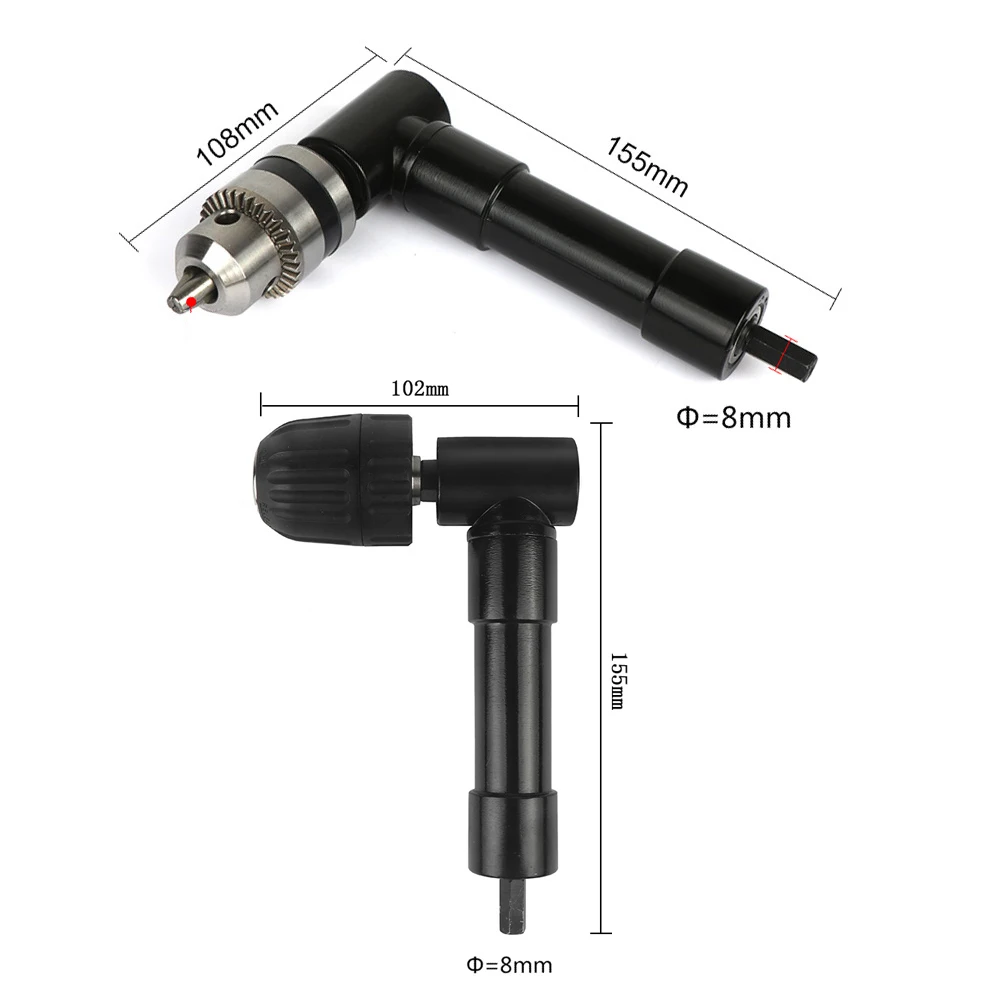 Right Angle Adapter For Electric Drills Right Angled Keyless Drill Chuck For Home House Improvement