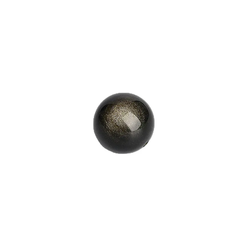 6/8/10/12/14/16/18mm Natural Goldcolor Obsidian Stone Smooth Round Shape Loose Beads High Quality DIY Jewelry Accessories sk416