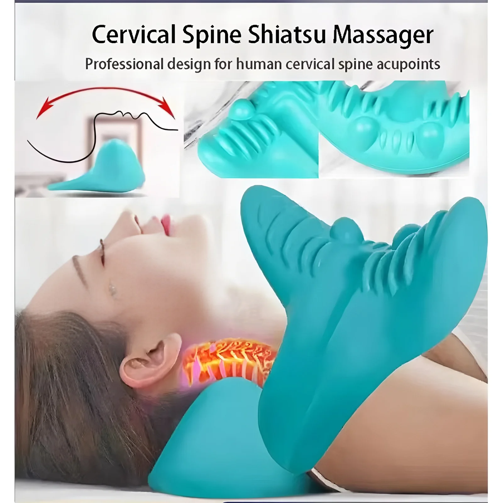 2026 1pc Neck Massager Deep Kneading Relaxation Massager, Portable For Home And Travel