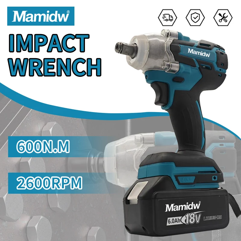 Pour Makita DTW600 18V tournevis électrique sans brosse perceuse pilote Rechargeable Compatible avec les broches de batterie Makita 18V