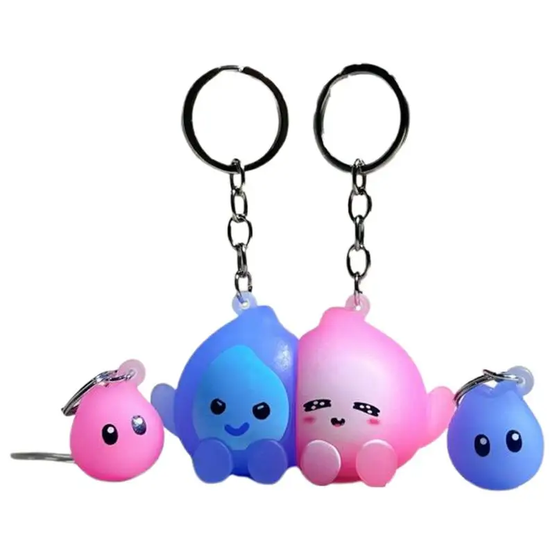 Magnetic Keyrings Small Figure Doll Matching Keychain For Couple Keychain Accessories Funny Cartoon Magnetic Keychain For