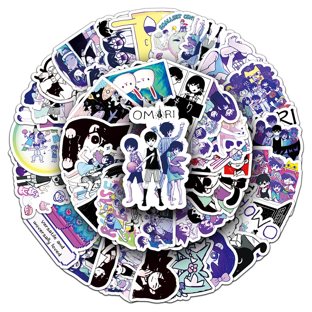 

10/30/50pcs Omori Anime Game Stickers Decals for Kids Toy DIY Water Bottle Laptop Phone Cute Sunny Basil Cartoon Graffiti Decals