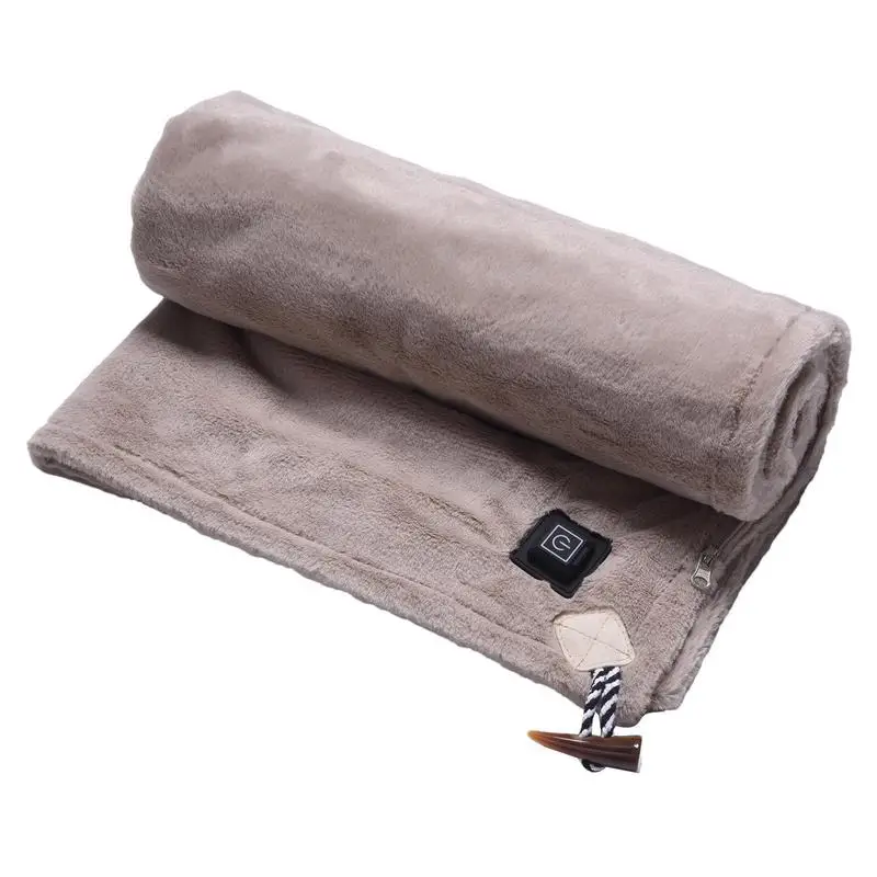 110x70cm Heating Tourist Seat Blanket Sitting Cushion Winter Camping Thermal Mattress Outdoor Picnic Soft Flannel Texture Mat