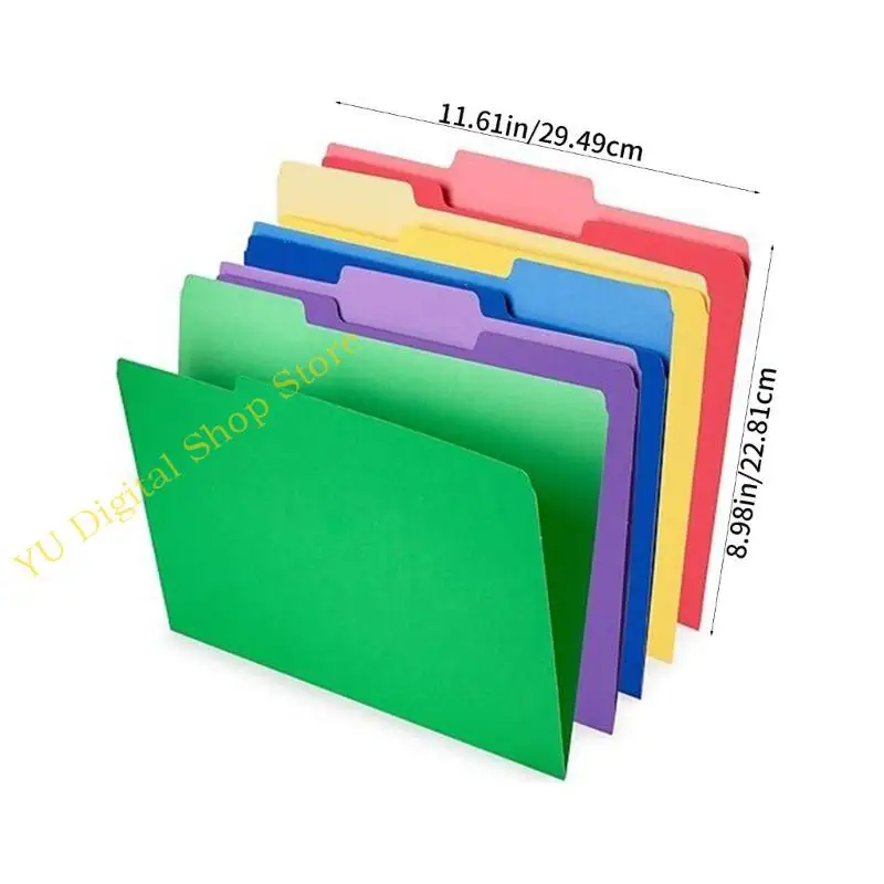 

96BA 30 Pcs/Set Paper Folders Letter Size Folders for Home School Office Business