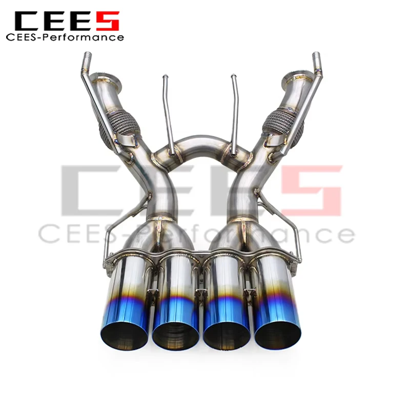 

cees Upgrade SS304 Rear Back Section for Mclaren 765LT 4.0T 2020+ Racing Exhaust Straight Through Pipe Sport Exhaust System