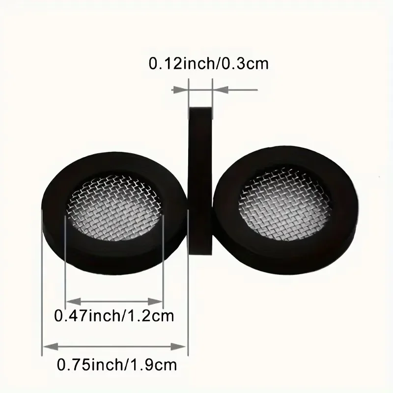 Set of 20 Plastic Faucet Filter Washers with Stainless Steel Mesh - Easy To Install, No Need for Electric Shower Head Washers image 5
