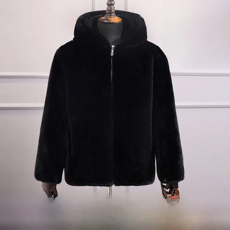 

Мужская зимняя куртка Haining из золотистого норкового бархата с меховым воротником, утепленная, на молнии, стандартный крой