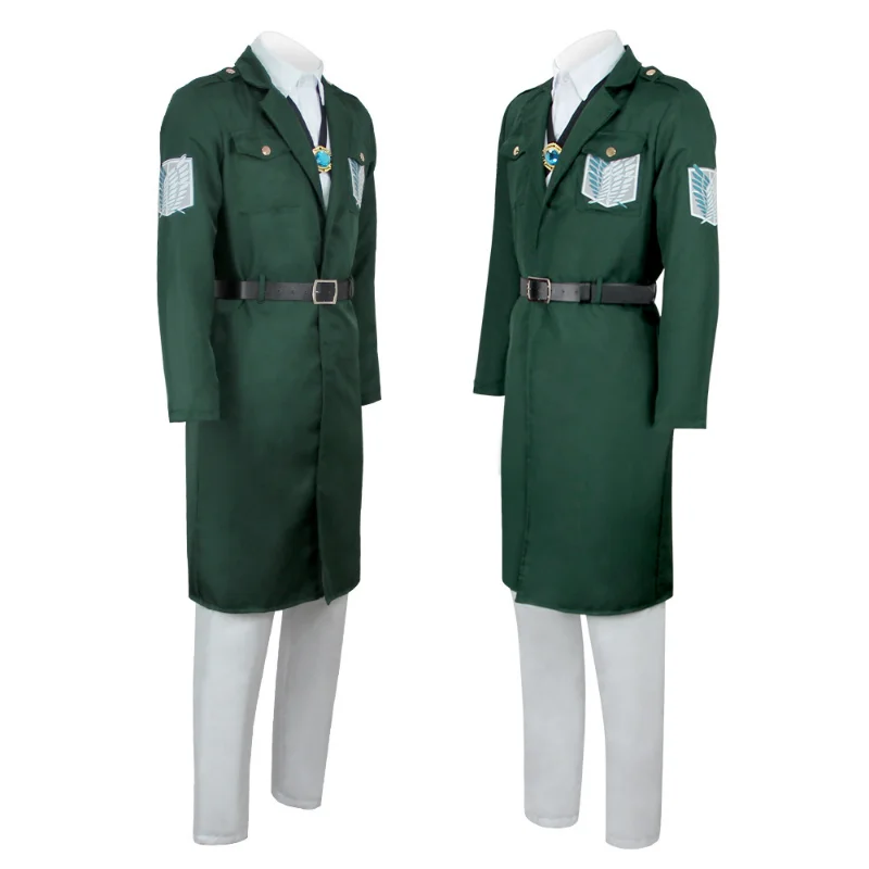 Attack on the giant Hulk Investigation Corps Comic-Con Uniform Set Season 4 Windbreaker Cosplay Uniform Army Green Coat