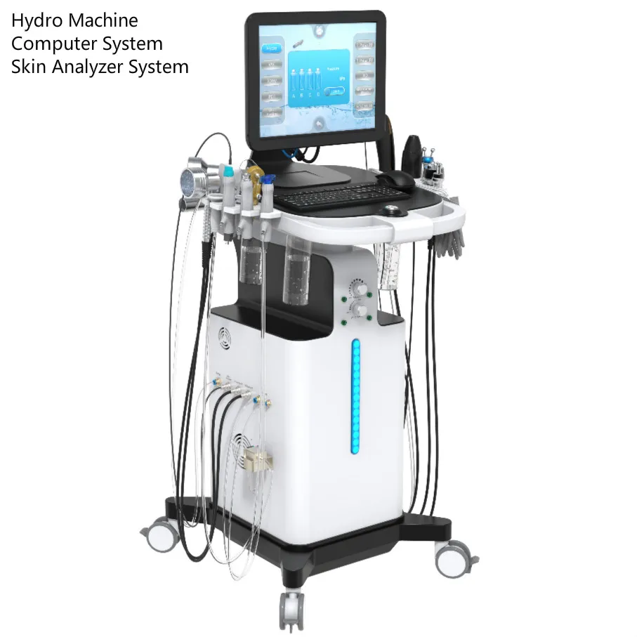 SPA15 Real Factory hydrabeauty facial cleaning machine with skin analyzer system and plasma functions for skin care use